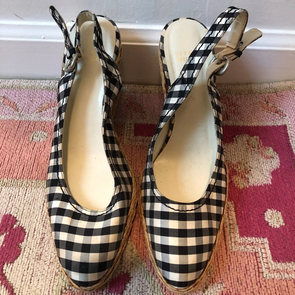 Stuart Weitzman Checkered Espadrilles 8.5